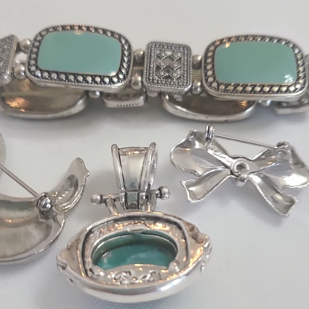 Silver and Turquoise Jewelry Set